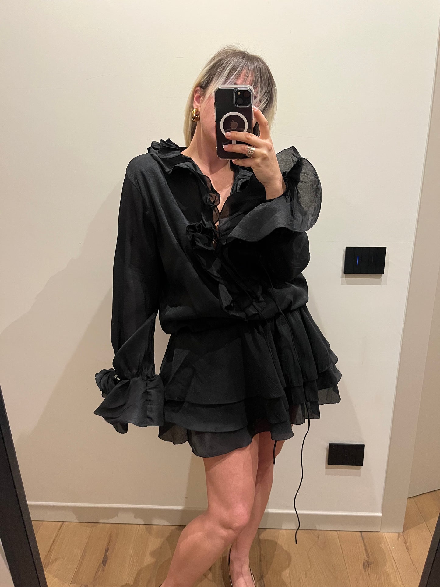 Mini Abito Balza Nero