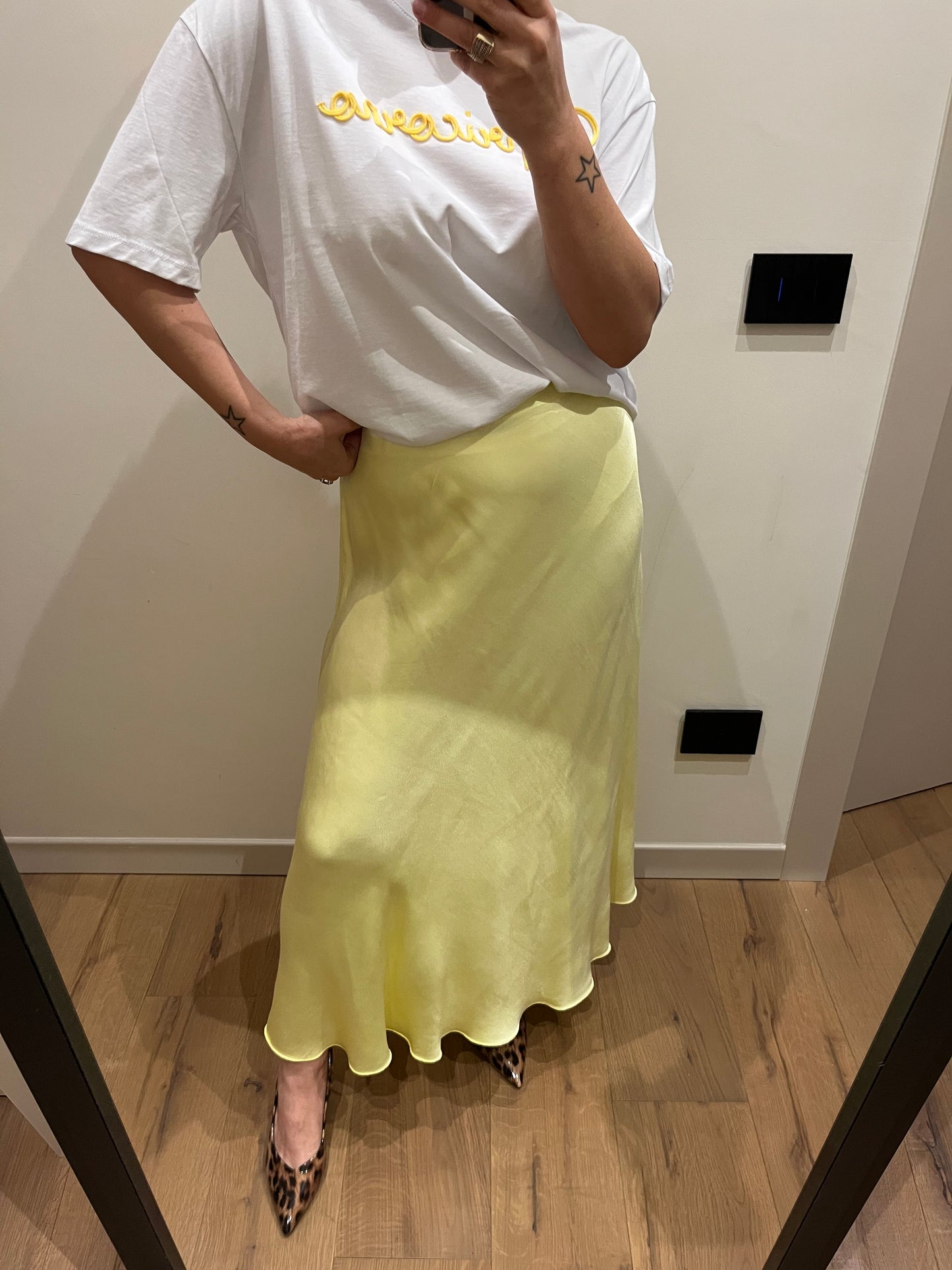 Gonna Viscosa Giallo