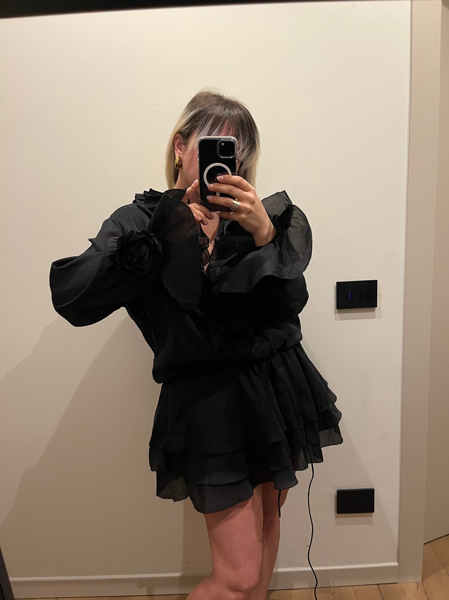 Mini Abito Balza Nero