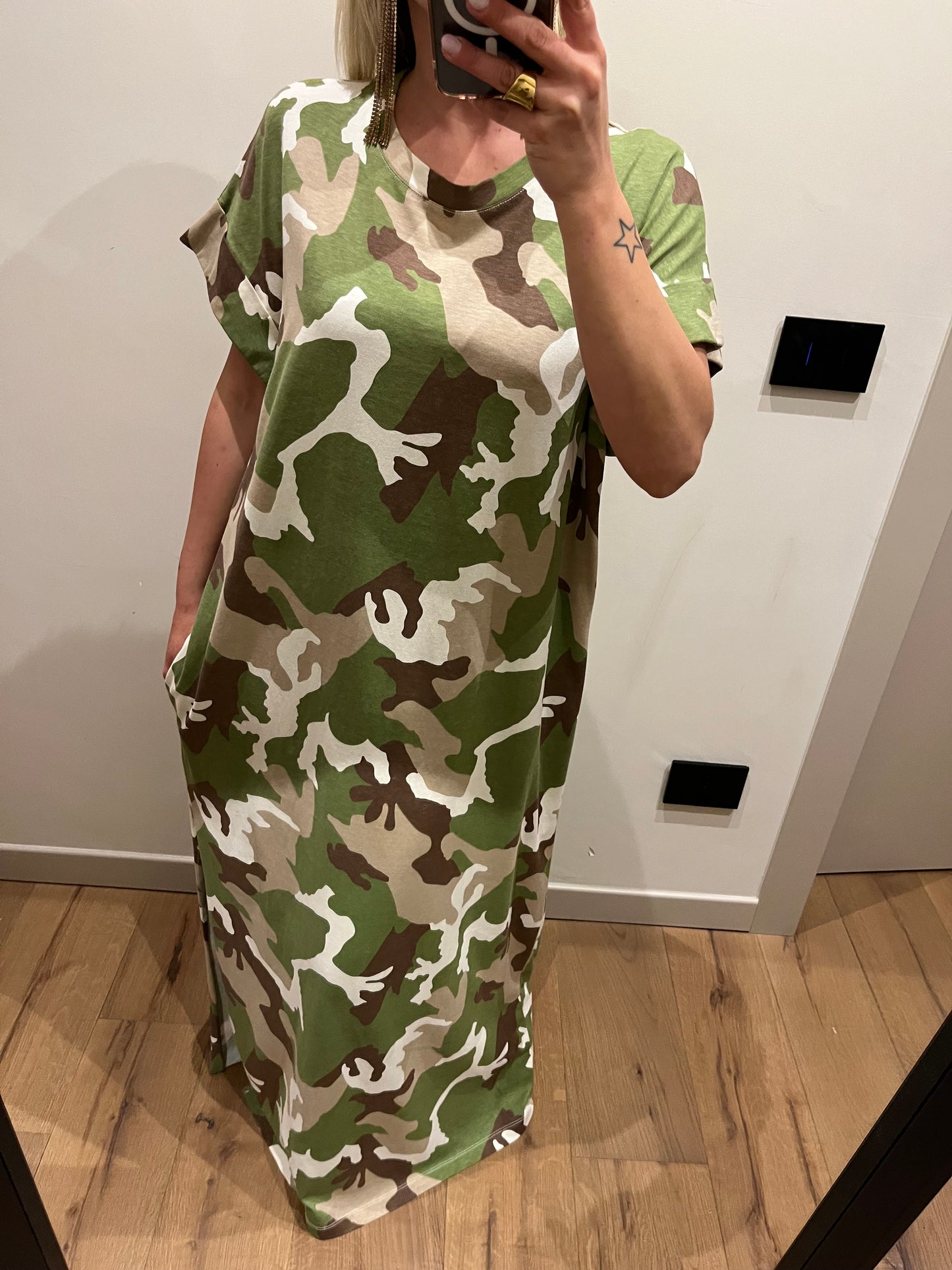 Abito Cotone Camouflage