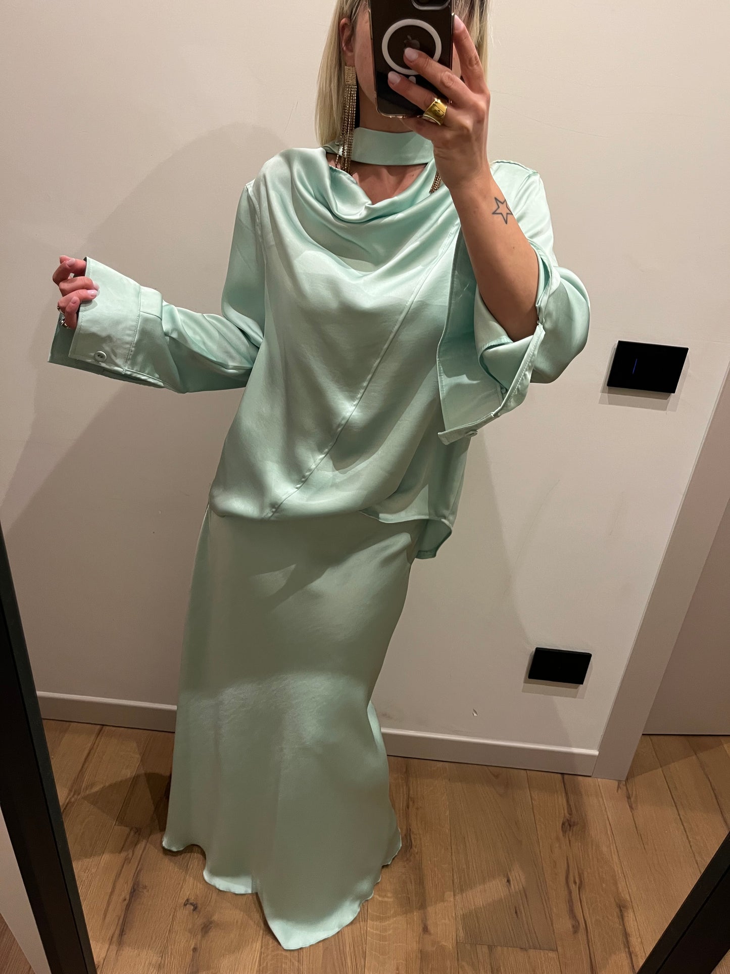 Set Camicia + Gonna Menta