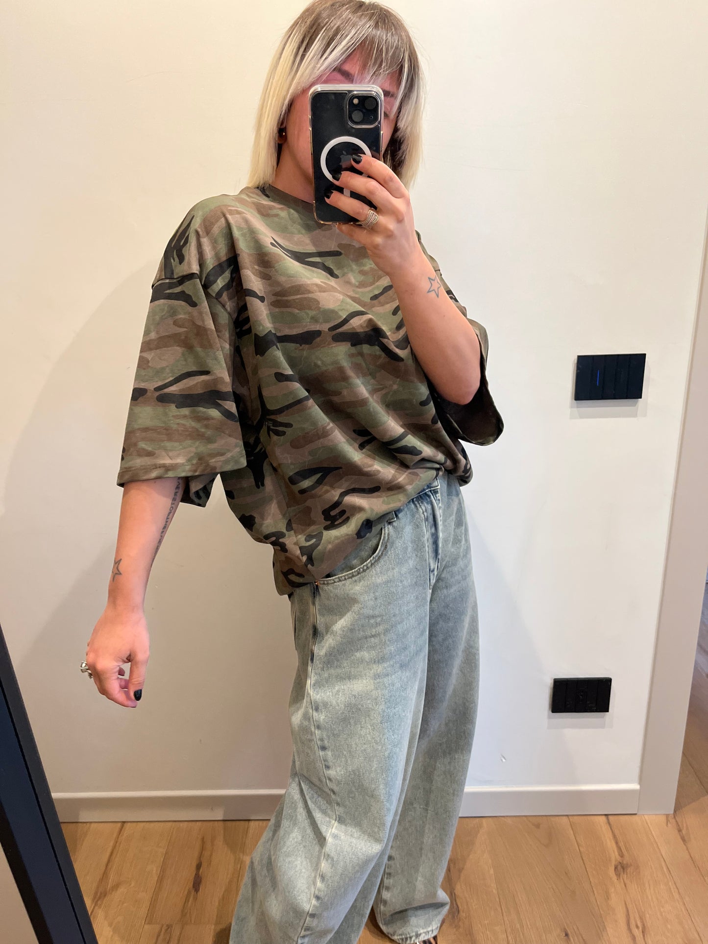 T-shirt Over Camouflage