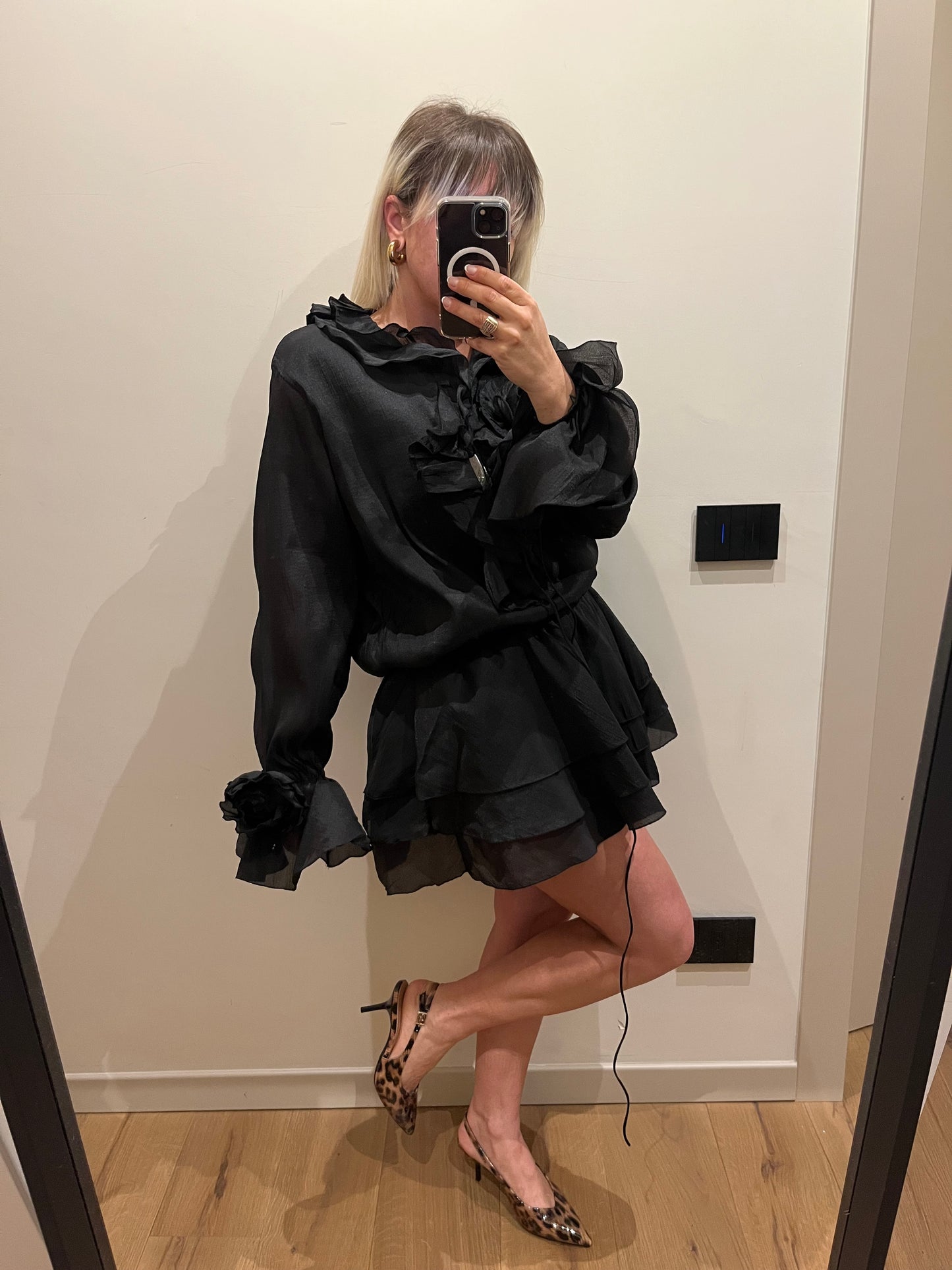 Mini Abito Balza Nero