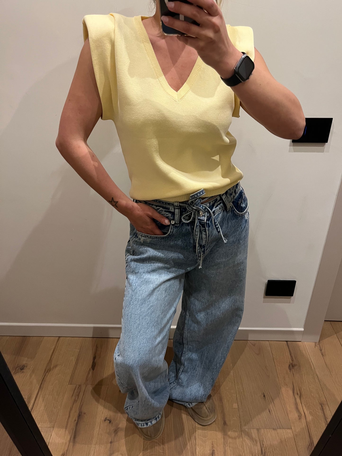 Maglia Spallina Giallo