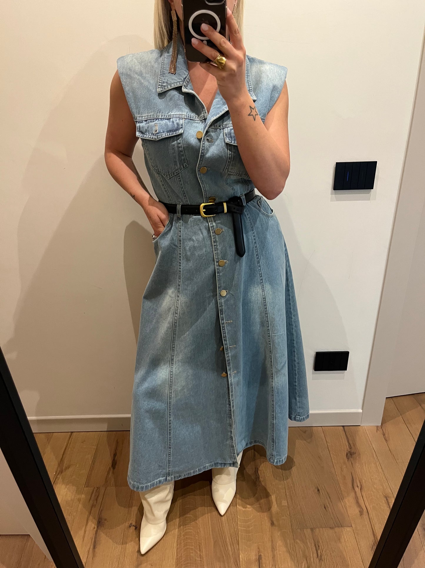 Abito Denim Lungo