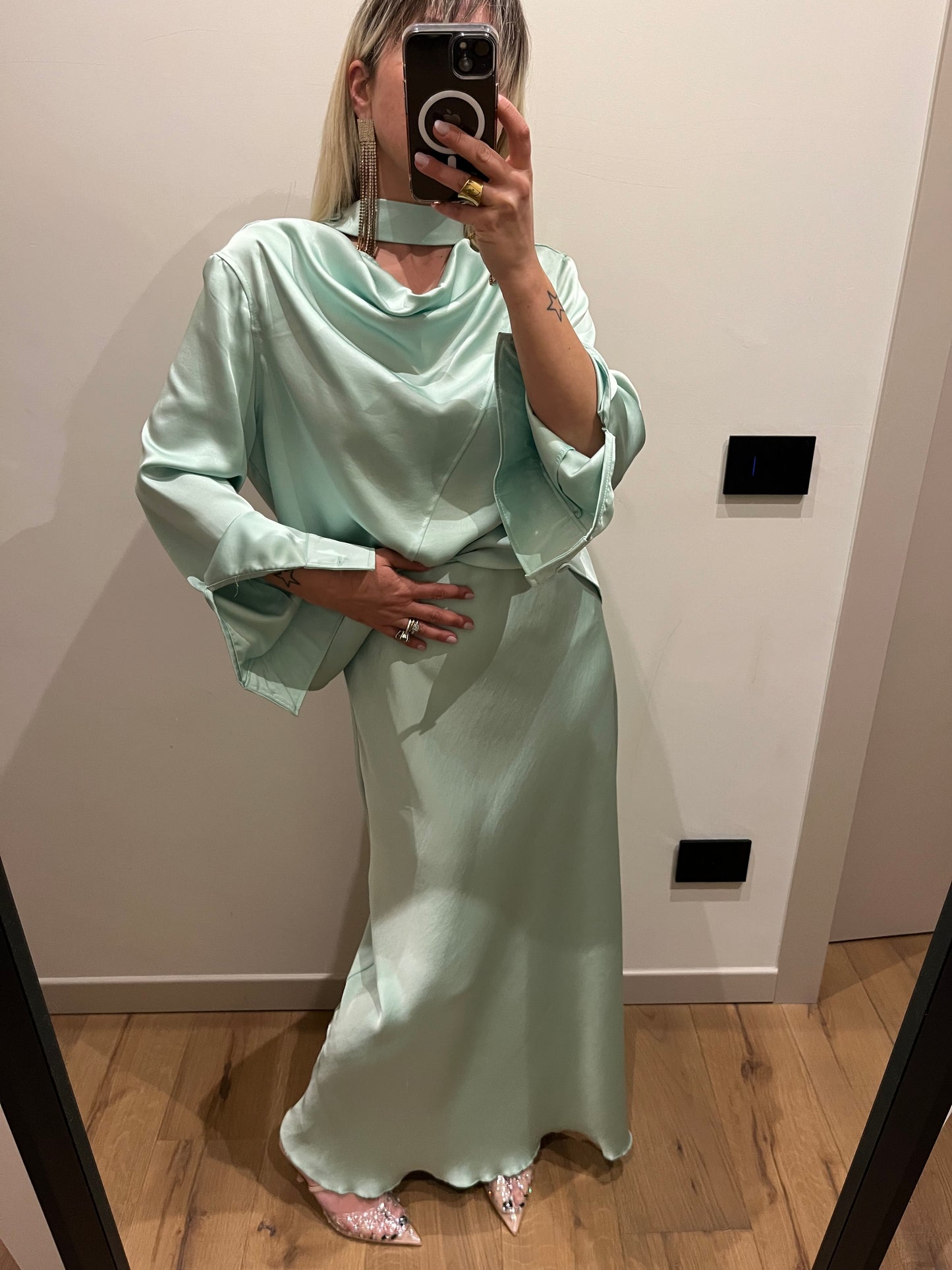 Set Camicia + Gonna Menta