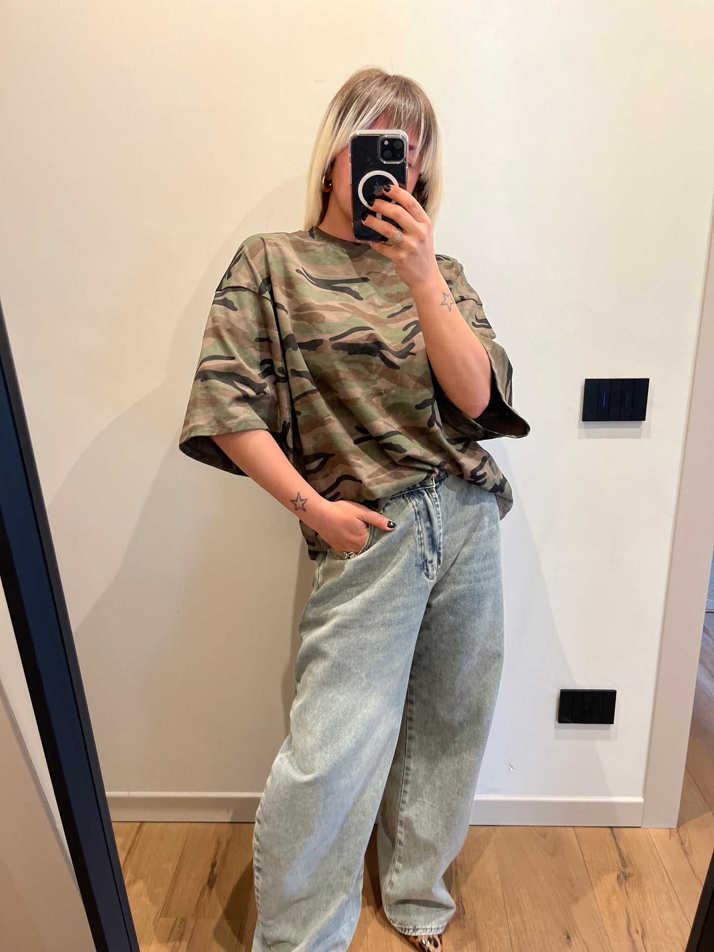 T-shirt Over Camouflage