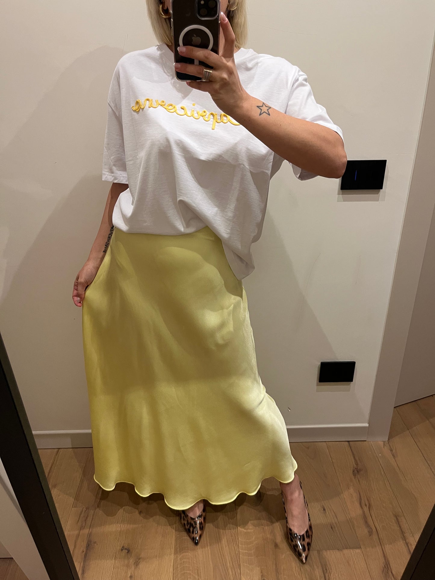 Gonna Viscosa Giallo