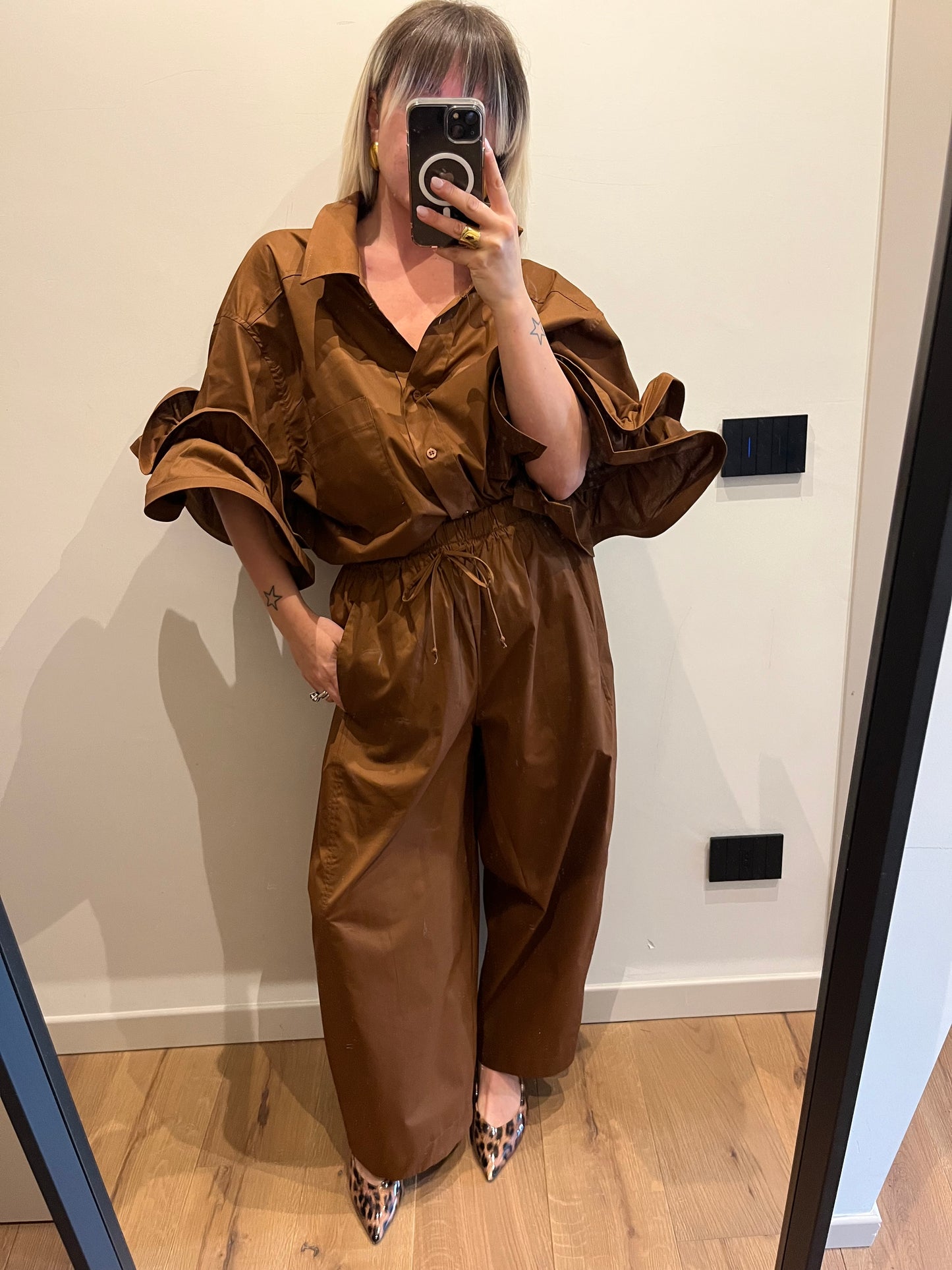Pantalone Cotone Cacao