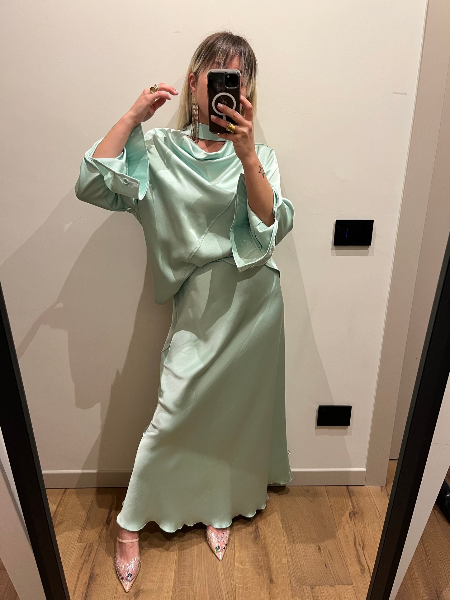 Set Camicia + Gonna Menta