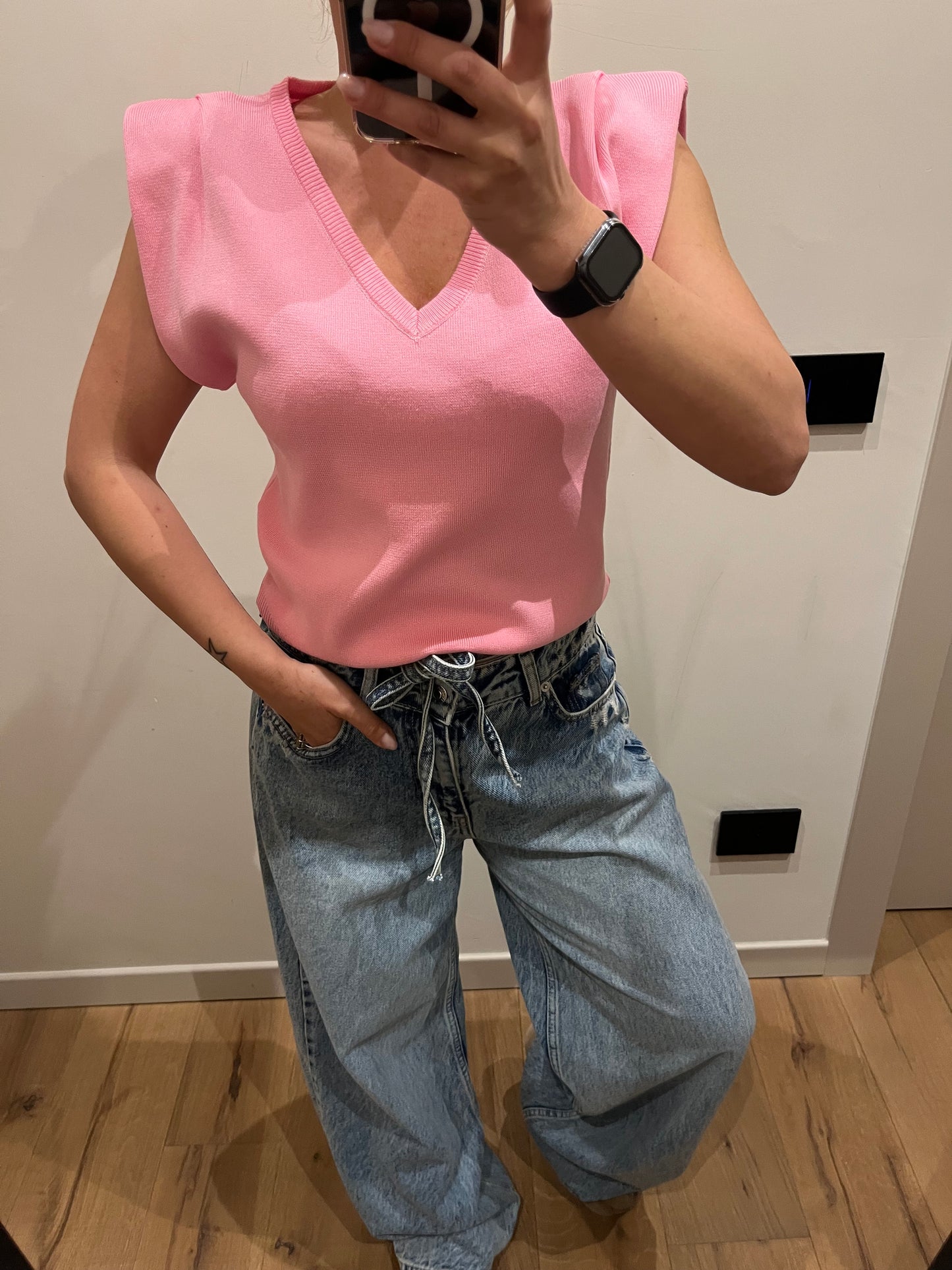 Maglia Spallina Rosa