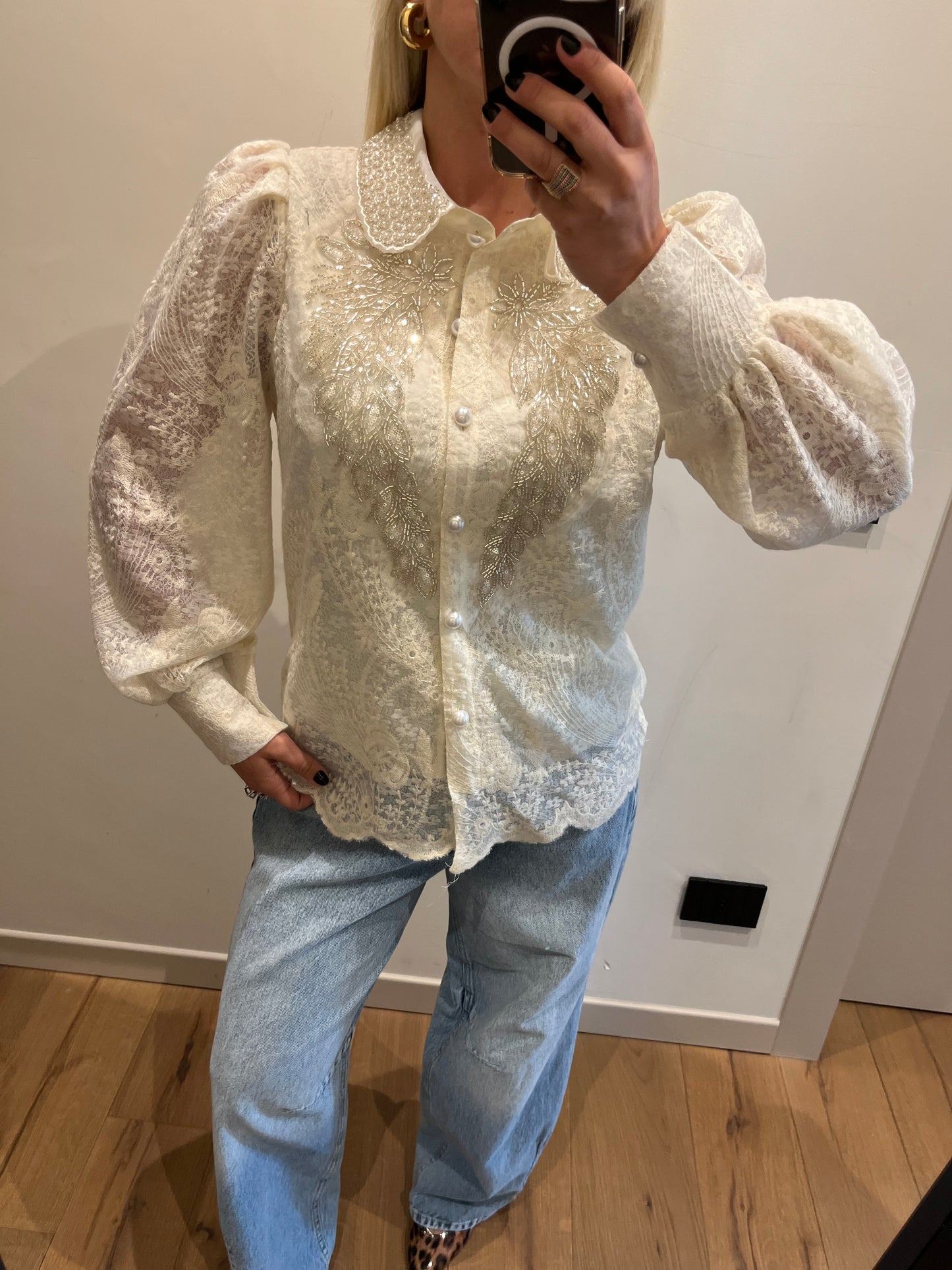 Camicia Strass Burro