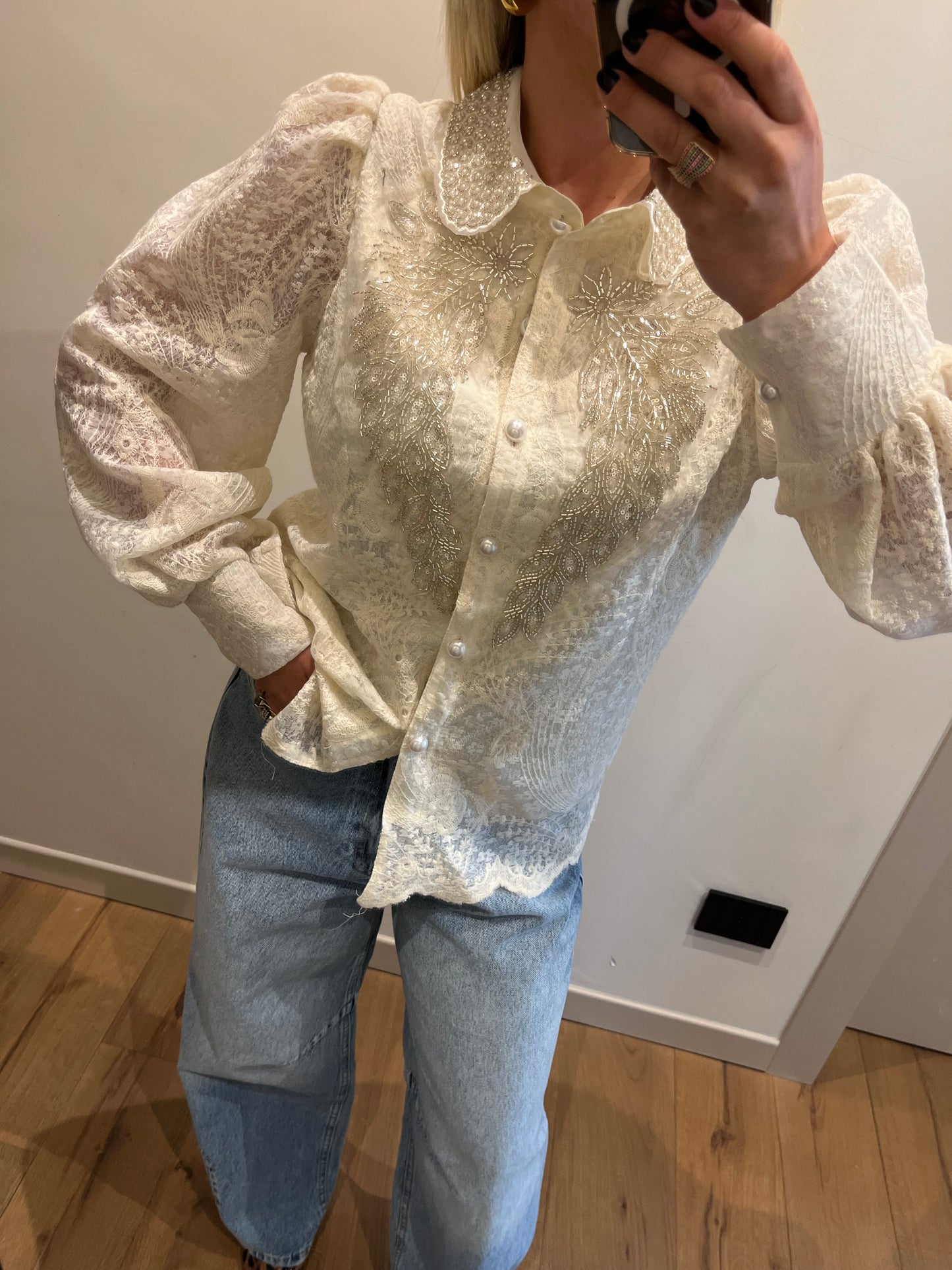 Camicia Strass Burro