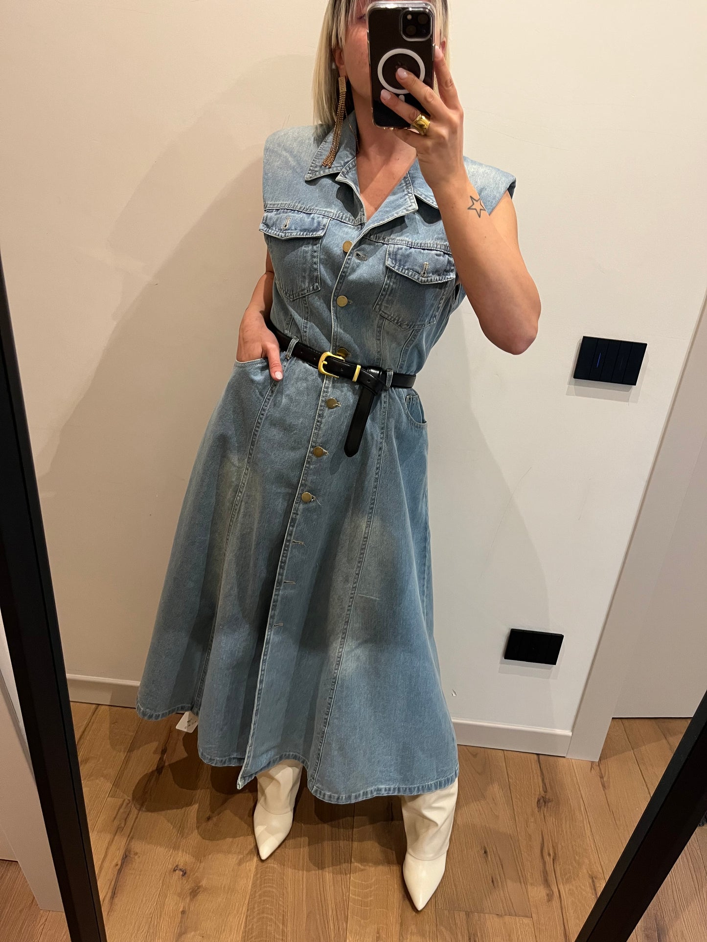 Abito Denim Lungo