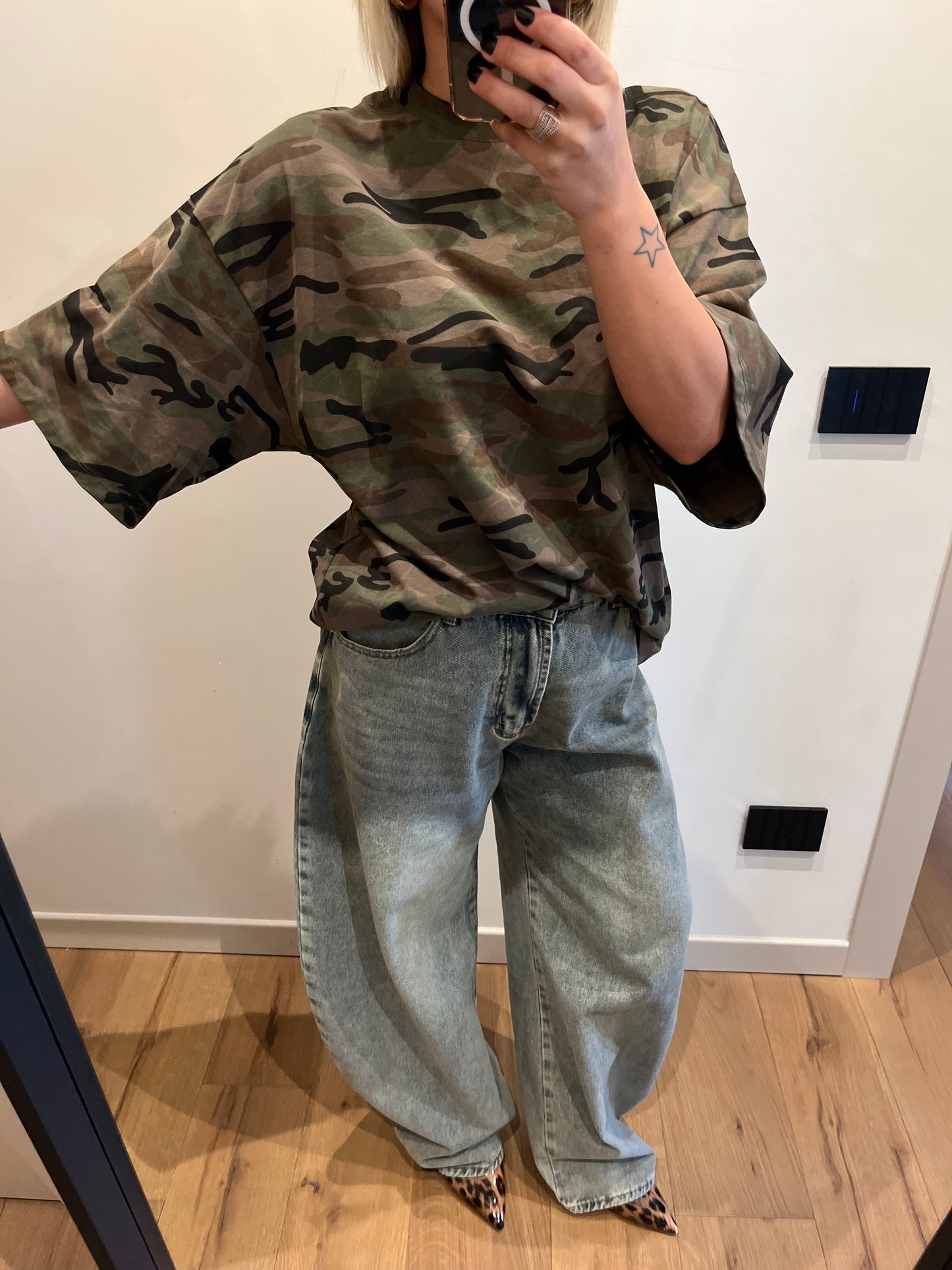 T-shirt Over Camouflage