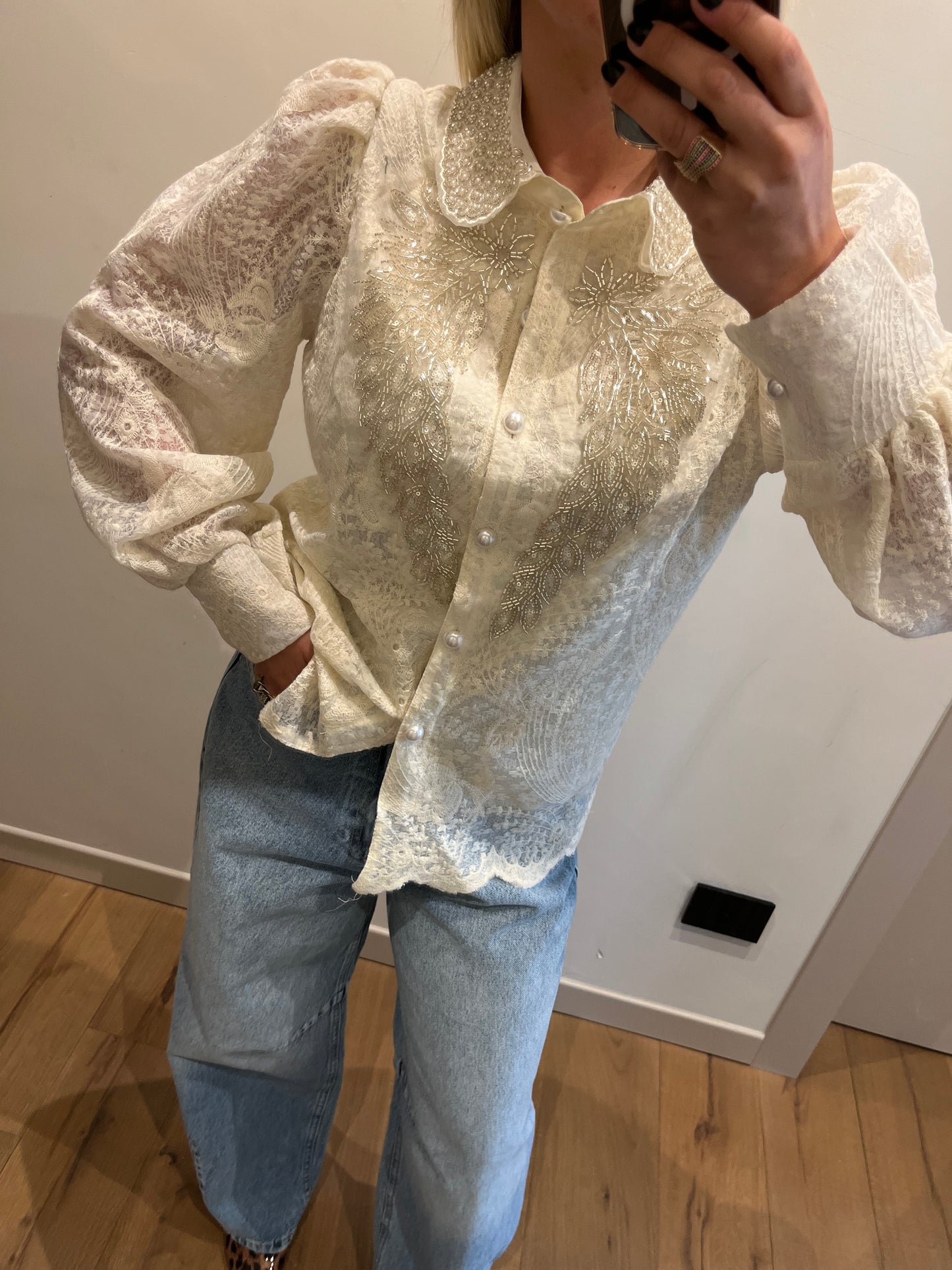 Camicia Strass Burro