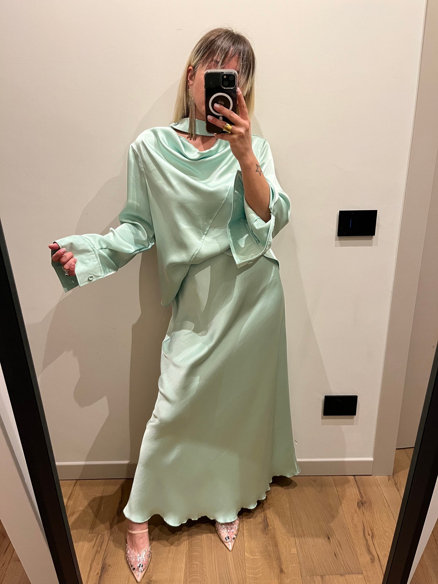 Set Camicia + Gonna Menta