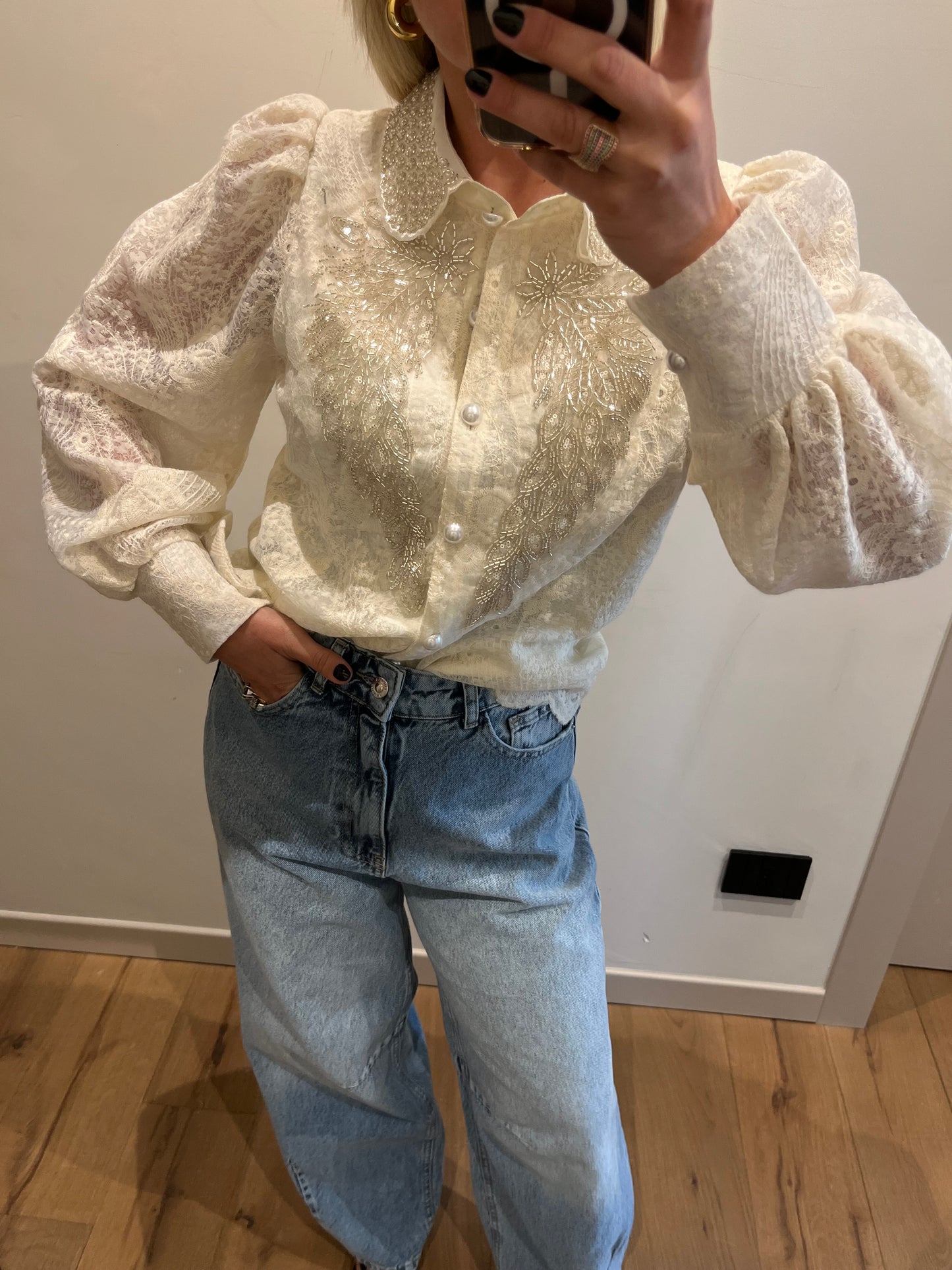 Camicia Strass Burro