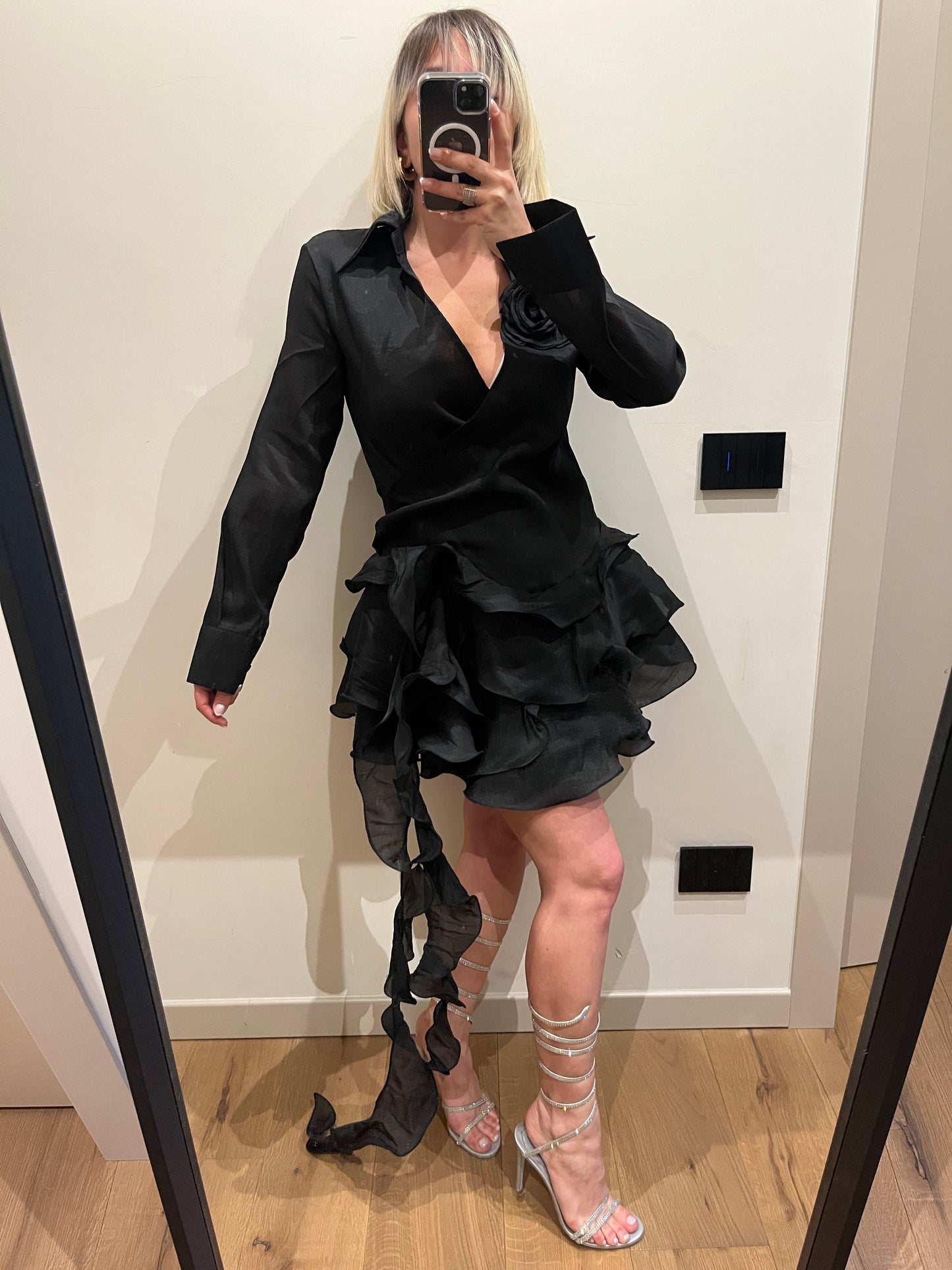 Mini Abito Spilla Nero
