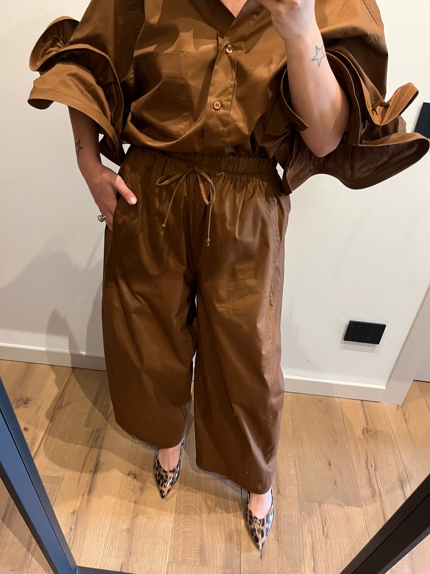 Pantalone Cotone Cacao
