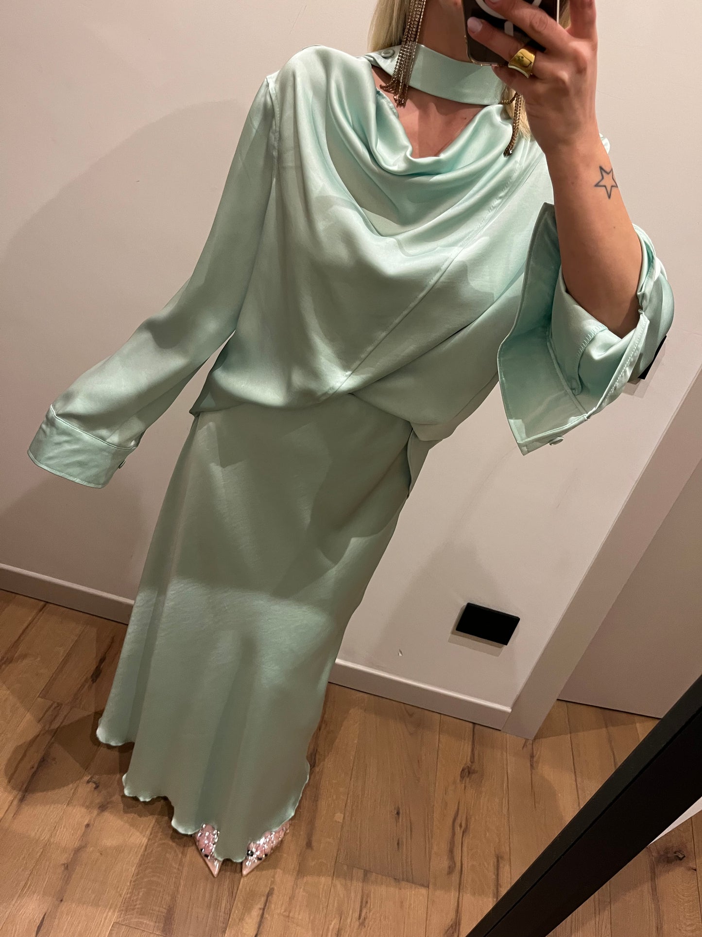 Set Camicia + Gonna Menta
