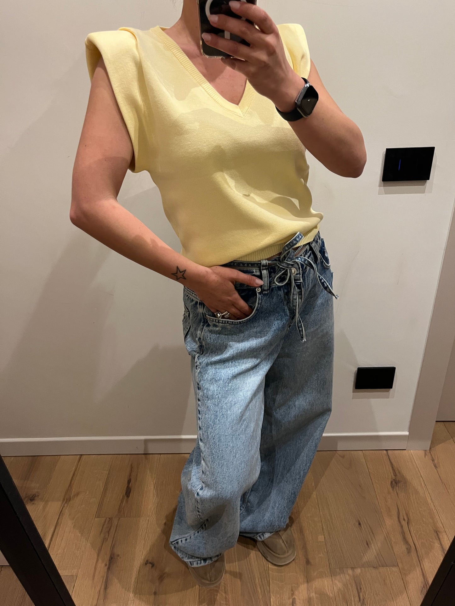 Maglia Spallina Giallo