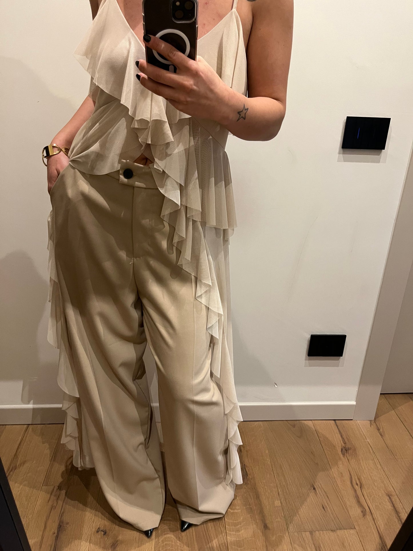 Pantalone Basic Palazzo Sabbia