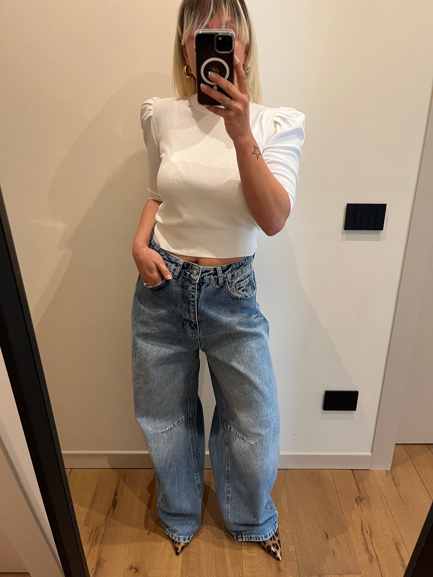 Maglia Sbuffo Bianco