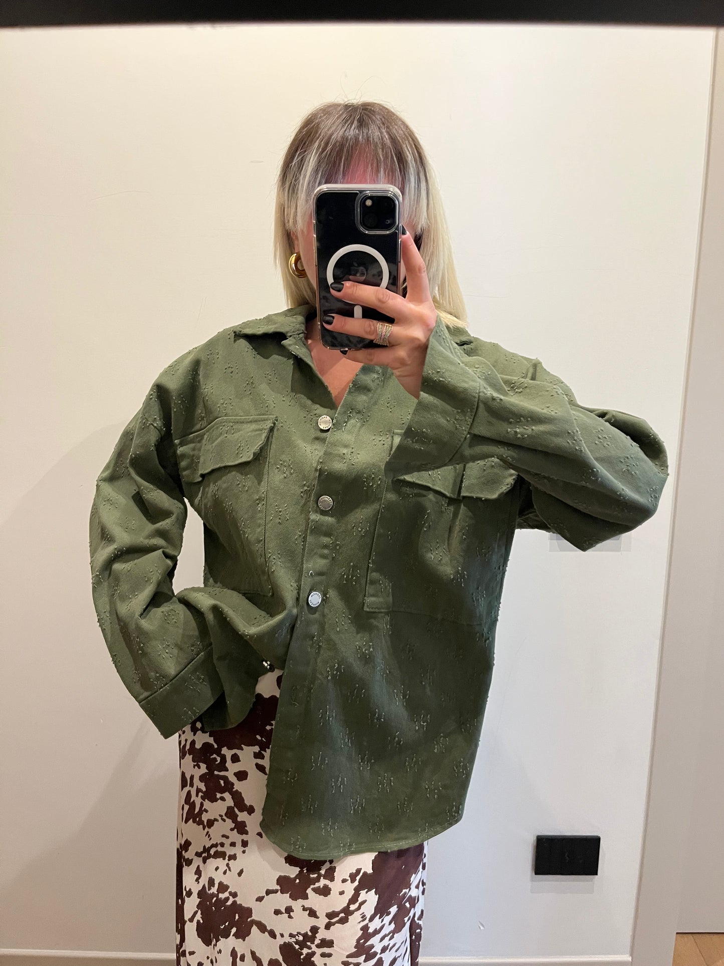 Giacca Camicia Verde