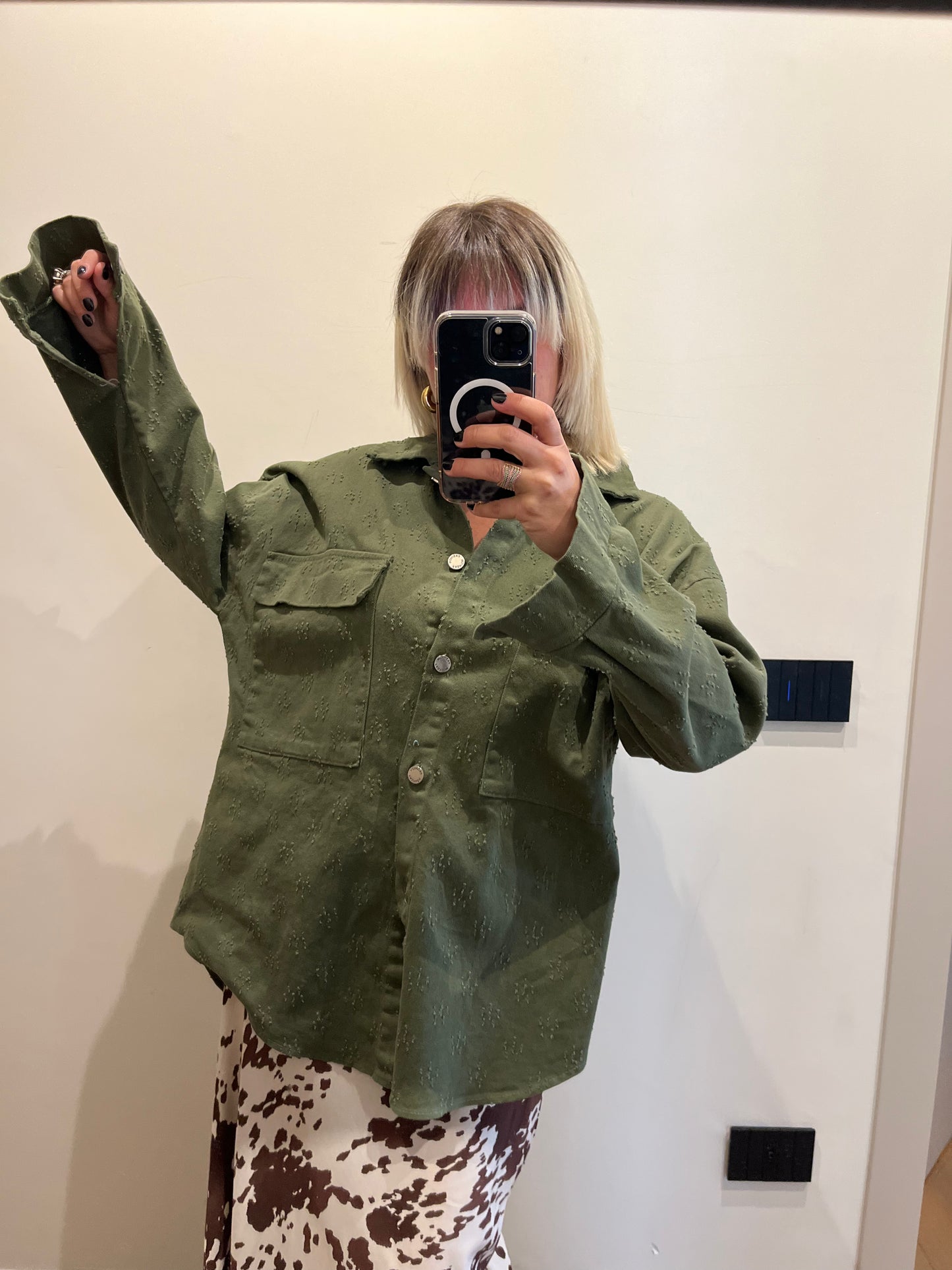 Giacca Camicia Verde