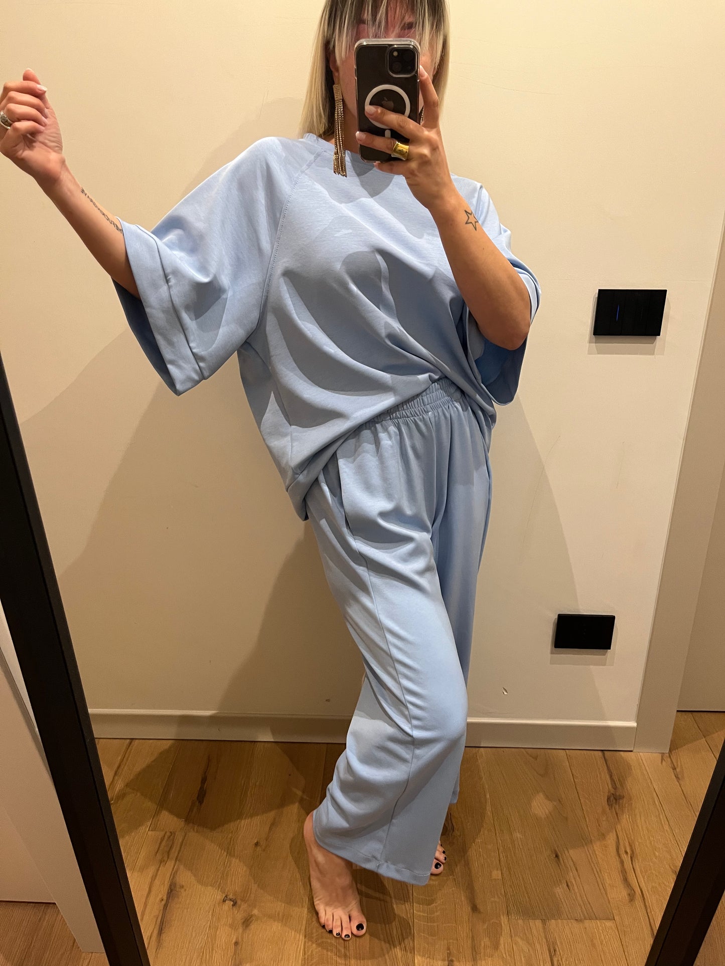 Tuta Cotone Azzurro