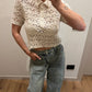 Polo Crop Sabbia
