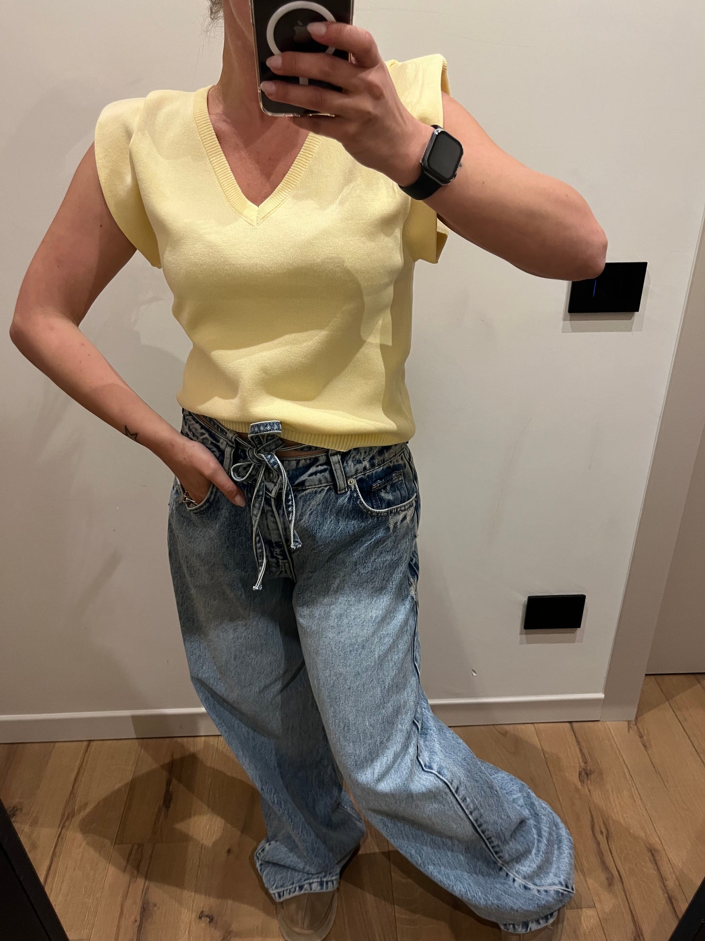 Maglia Spallina Giallo