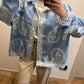 Camicia Ricamo Azzurro