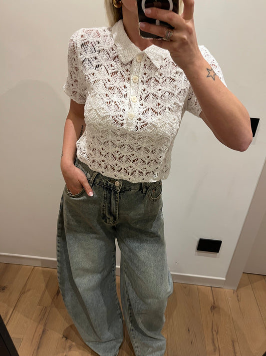 Polo Crop Burro