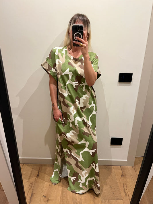 Abito Cotone Camouflage