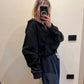 Felpa Zip Nero