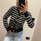 Cardigan Stripes Nero