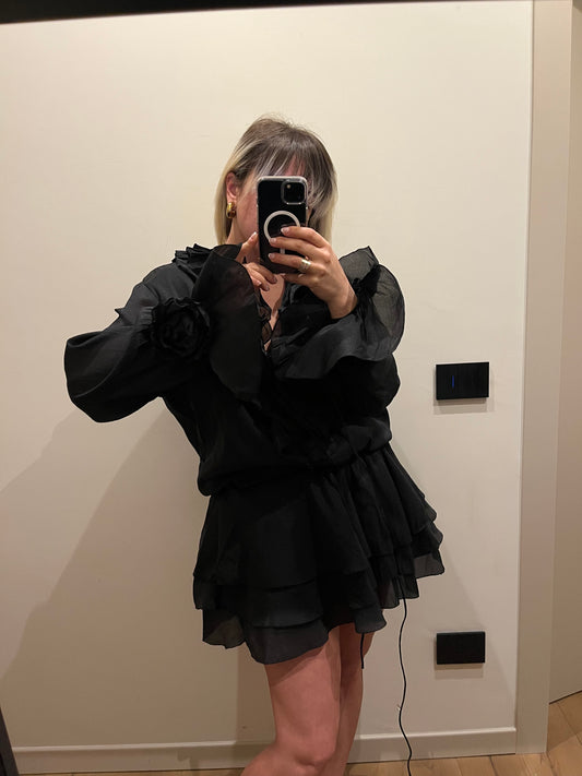 Mini Abito Balza Nero