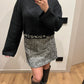 Maglione Strass Nero