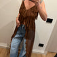 Top Tulle Bruciato
