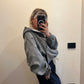 Felpa con Zip Grigio