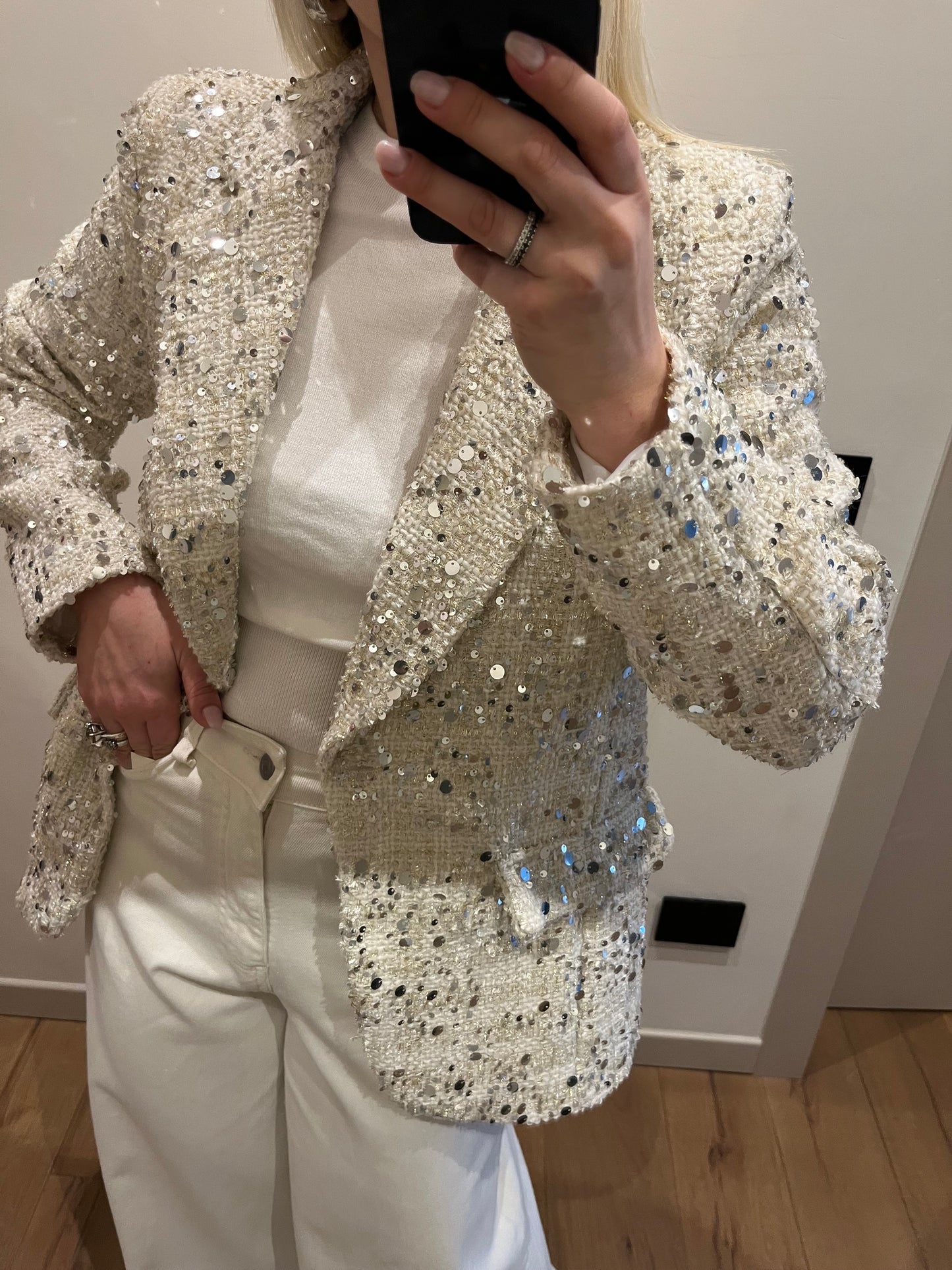 Blazer Paillettes Burro