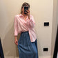 Camicia Gessato Rosa