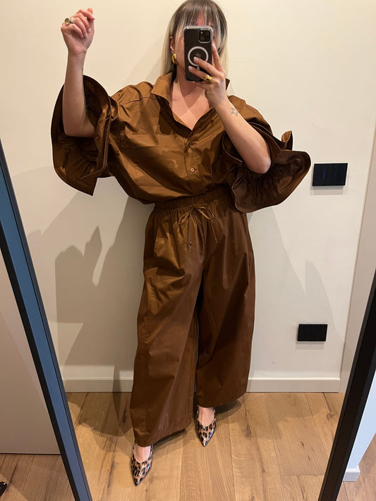 Camicia Volant Cacao
