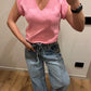 Maglia Spallina Rosa