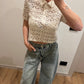 Polo Crop Sabbia