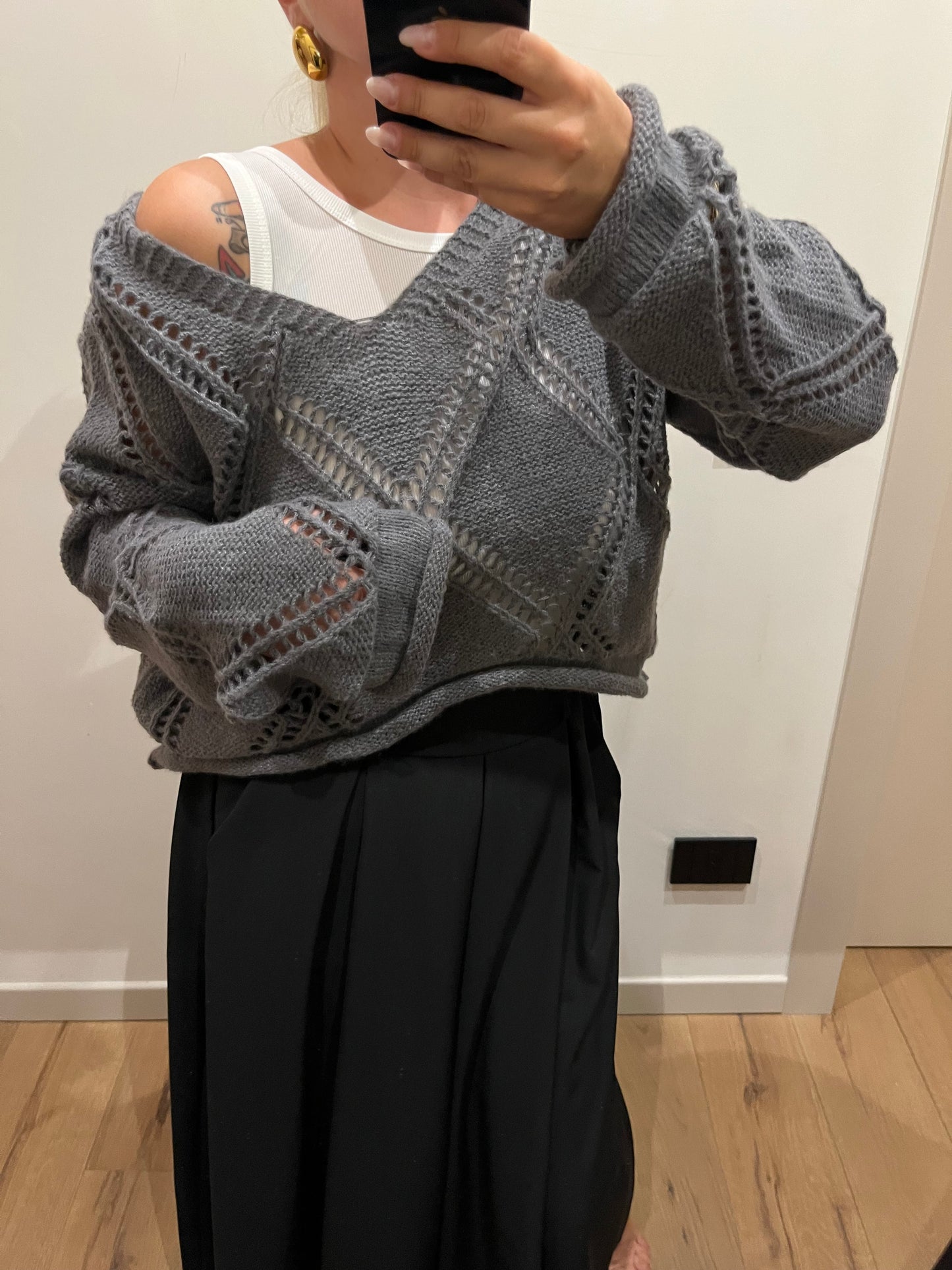 Maglione + Top Grigio