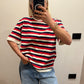 T-shirt Over Righe Blu