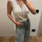 Gilet Maglia Sabbia